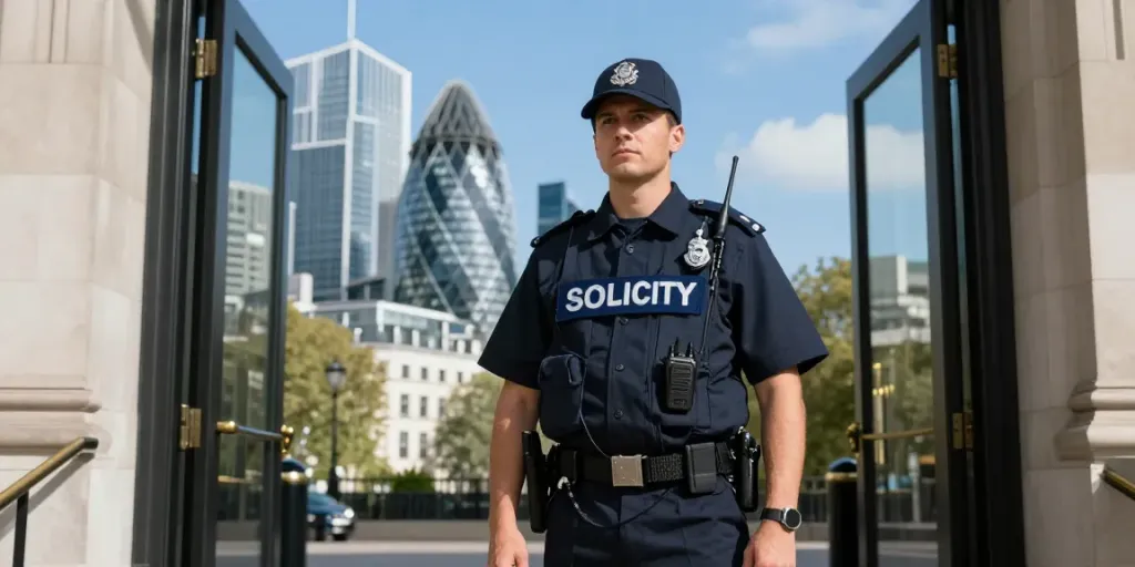 Security Guards at a corporate building, showcasing trusted local services.