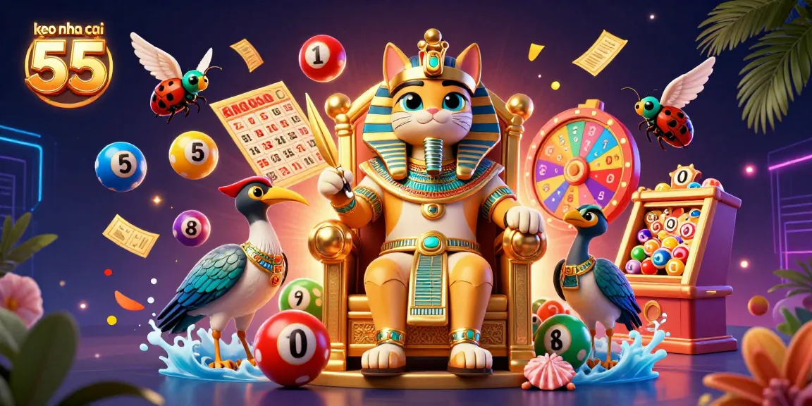 Engage with thrilling games at keo nha cai 55 featuring a vibrant casino scene with colorful elements.