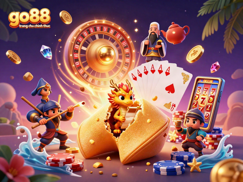 Engage with go88 trang chu chinh thuc showcasing rich casino elements and vibrant gaming characters.