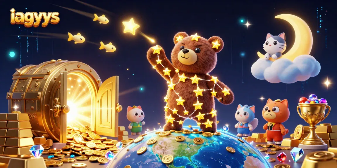 Experience the thrill of iagyys as the constellation bear scoops up casino treasures amid magical energy.